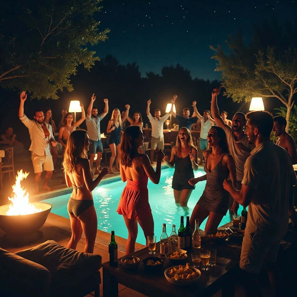 Mixed bachelor party