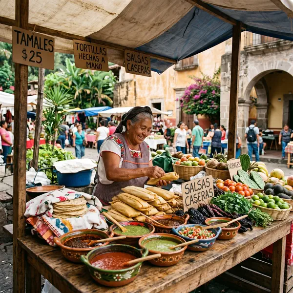 Platillos típicos y mercado tradicional de Malinalco, Pueblo Mágico del Estado de México