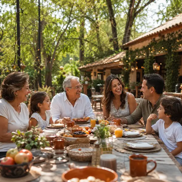Grandparents, parents, and kids bonding together on a family trip